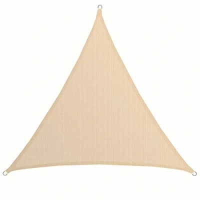 Afbeelding van UV Schaduwzeil 2x2x2 m HDPE Luifel Driehoek Zonwering Zonnezeil Dekzeil Tuin Balkon Beige