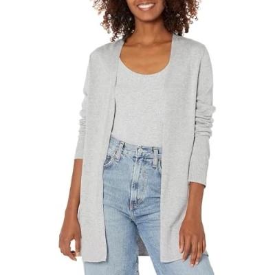Afbeelding van Amazon Essentials Dames Lichtgewicht vest met open voorkant (verkrijgbaar in grote maten), Lichtgrijs, L