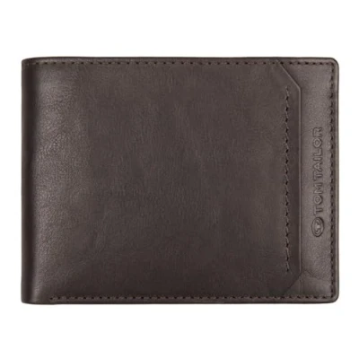 Afbeelding van TOM TAILOR Heren Sam portemonnee liggend formaat, Dark Brown, één maat, donkerbruin, One size