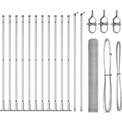 Afbeelding van vidaXL Omheining Set van 2 Gegalvaniseerd staal 25 x 1 m Stevig