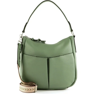 Afbeelding van FREDsBRUDER Leren Schoudertas Bloomfield Hobo Sage Kaki