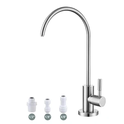 Afbeelding van Drinkwaterkraan,Eenvoudig te installeren Sink Water Filter Tap,Loodvrije omgekeerde osmose kraan voor keuken bar gootsteen,Geborsteld nikkel SUS304 roestvrij staal