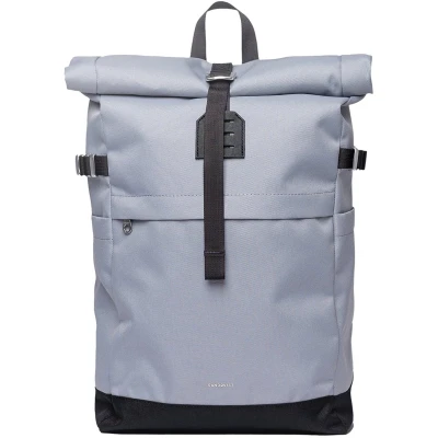 Afbeelding van Sandqvist Icon Rolltop laptop rugzak M ice blue with black leather