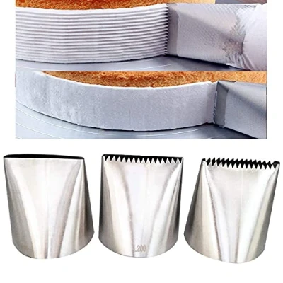 Afbeelding van Taartdecoratietips, roestvrijstalen spuitmonden voor glazuur taartdecoratie, gebak, fondantgereedschap (groot)