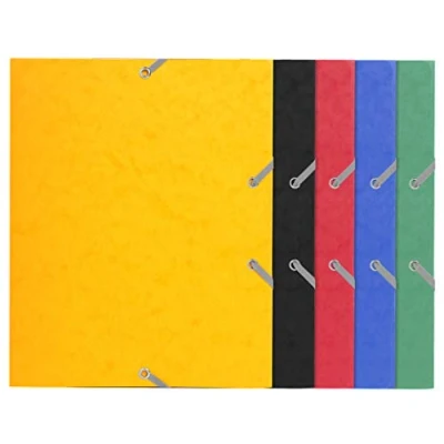 Afbeelding van Chemise a elastique 3 rabats carte lustree 400gm nature future format scolaire 17x22cm