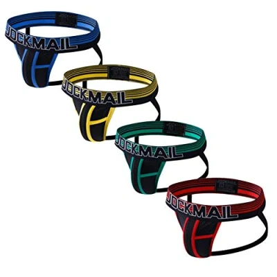 Afbeelding van JOCKMAIL 4 Stks/Pack Mens Jock Straps Ondergoed Briefs Pack Mesh mannen Strap