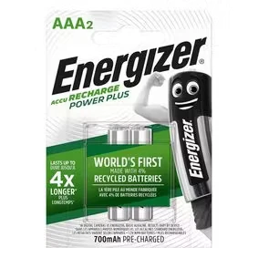 Afbeelding van Energizer En Pwrpl700B2 Oplaadbare Nimh Batterij Aaa 1.2 V Power Plus 700 Mah 2 Blister
