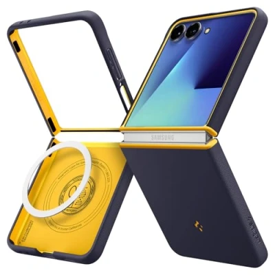 Afbeelding van Spigen Nano Pop MagFit Case voor Samsung Galaxy Z Flip 7 hoesje, Compatibel met MagSafe Blueberry Navy