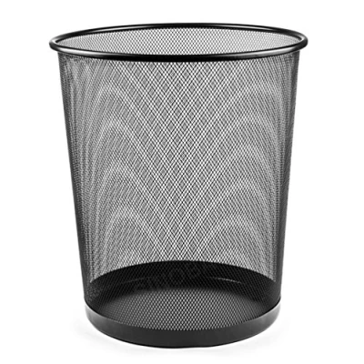 Afbeelding van Sinoba Prullenbak, vuilnisbak, afvalbak, papierbak, draadhoogte 34 cm, 18 l (zwart)