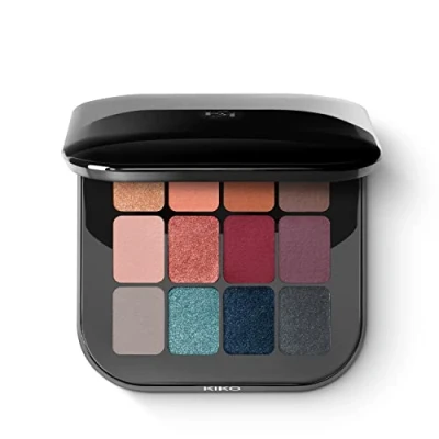 Afbeelding van KIKO Milano Cult Colours Eyeshadow Palette 01 Oogschauwpalet Met 12 Verfijnde, Makkelijk Vervaagbare Tinten