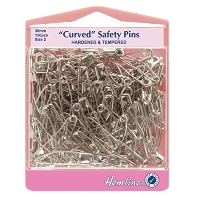 Afbeelding van Hemline gehard en gebogen veiligheidsspelden 38mm extra waardepakket 150pcs