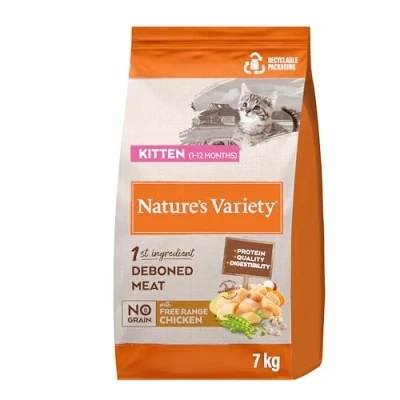 Afbeelding van 7kg Nature&#039;s Variety Selected Kitten Free Range Chicken Droog Kattenvoer