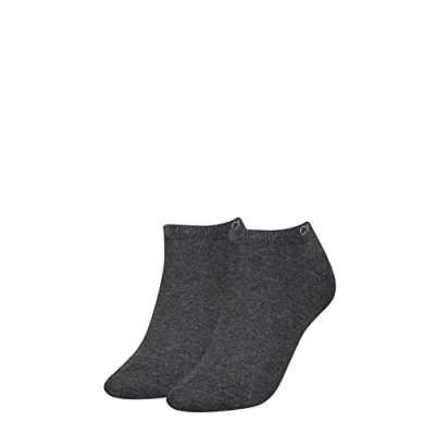 Afbeelding van Calvin Klein Sneaker (2 pack) dames enkelsokken grijs Maat: One size