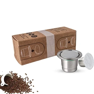 Afbeelding van Koffietoolset, herbruikbare capsules, navulbare capsules van roestvrij staal, koffiefiltercapsules voor Nespresso koffiezetapparaat