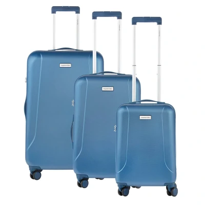 Afbeelding van CarryOn Skyhopper kofferset TSA Trolleyset met OKOBAN Dubbele wielen Blauw