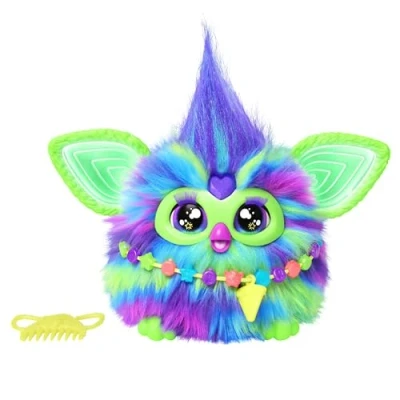 Afbeelding van Furby Galaxy Edition, Glow in the Dark, 15 modeaccessoires, interactieve knuffels voor 6 jarige meisjes en jongens hoger, spraakgestuurde animatronic (exclusief Amazon)
