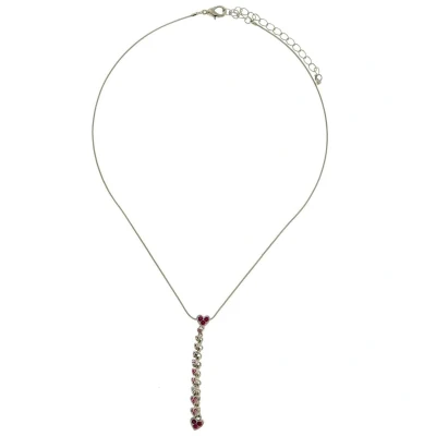 Afbeelding van Behave Zilver kleurige ketting met hartjes hanger