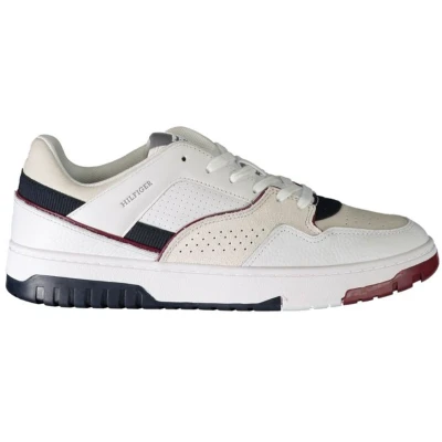Afbeelding van Tommy Hilfiger Witte Polyethyleen Heren Sneakers Met Logo