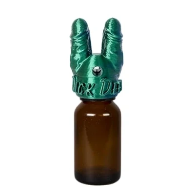 Afbeelding van Dick Deep® Poppers Sniffer Cap Size M (voor 15 ml French Poppers) Sniff opzetstuk (Silky Green/Blue)