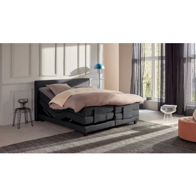 Afbeelding van Karlsson Boxspring Autentik Tunn verstelbaar met gestoffeerd matras 180 x 200 cm anthracite