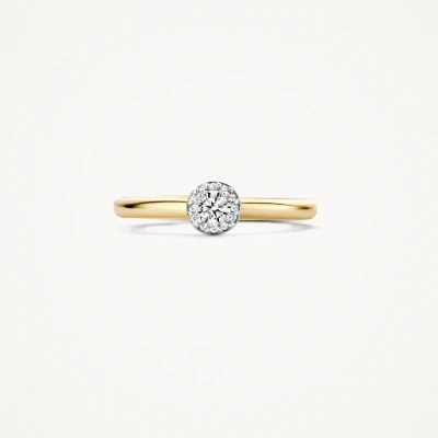 Afbeelding van Blush Ring 1131BZI Geel en Wit Goud (14Krt.) met Zirconia