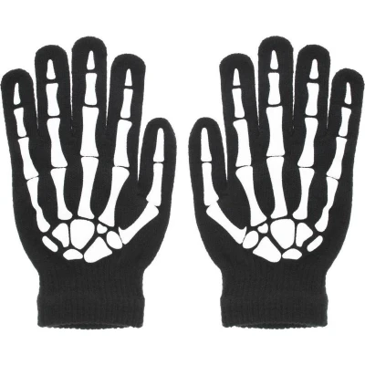 Afbeelding van Zac&#039;s Alter Ego Short full length skeleton Handschoenen Zwart/Wit