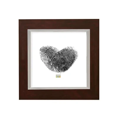 Afbeelding van Deknudt Frames S41NH4 Fotolijst 20x20 Mahonie met zilveren binnenrand, kunststof fotokader