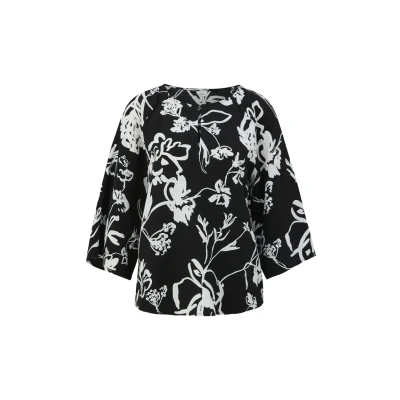 Afbeelding van s.Oliver Black Label Loose FIT Blouse, Dames, Maat: 38, Schwarz