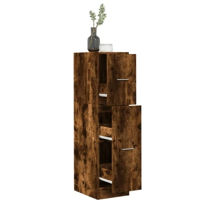 Afbeelding van vidaXL Apothekerskast 30x41x118 cm bewerkt hout gerookt eikenkleurig