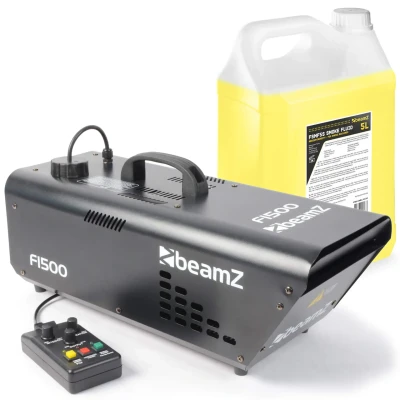 Afbeelding van BeamZ F1500 fazer rookmachine 1500W inclusief 5 liter rookvloeistof