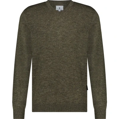 Afbeelding van State Of Art Trui V Hals Groen Melange maat 3XL Heren met Regular fit Pasvorm Polyester