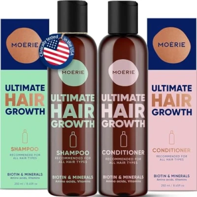 Afbeelding van Mineraalshampoo en haarconditionerset voor langer, dichter, voller haar veganistische haarproducten parabenvrije stop haaruitval (shampoo conditioner)