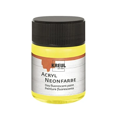 Afbeelding van Kreul Neon Gele acrylverf 50 ml Fluorescerende watergedragen