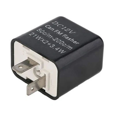 Afbeelding van ETOPARS Zwart 12 V 2Pin Verstelbare Elektronische Richtingaanwijzer LED Licht Flasher Relais Fix Motorfiets Hyper Blink Flash Indicator