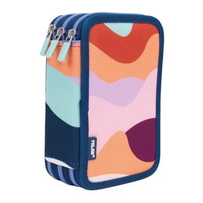 Afbeelding van Driedubbele Pennenzak Milan The Fun Multicolour 19,5 x 13 7,5 cm