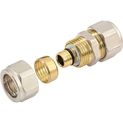Afbeelding van Bonfix alu Knelfitting Rechte koppeling 2 x knel 26mm