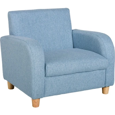 Afbeelding van HOMCOM Kinderfauteuil met houten poten 310 043