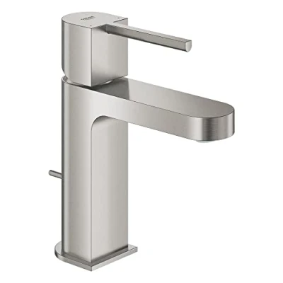 Afbeelding van Grohe plus wastafelmengkraan s size trekwaste eengreeps 1 gats 172mm hoogte 111mm uitloop vast supersteel 32612dc3