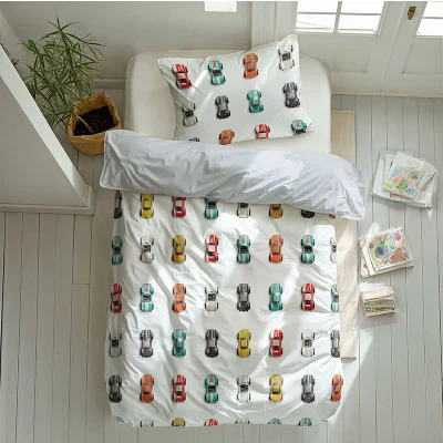 Afbeelding van Dekbedovertrek Roadsters (x cm) Meerkleurig Katoen Dessin: Dieren Fresh and Co Kids Dekbed Discounter.nl