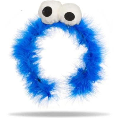 Afbeelding van Hatstar Cookie Koekiemonster haarband Halloween kruimelmonster hoofdband met kullerogen kostuum haaraccessoires accessoire voor Halloween, carnaval en