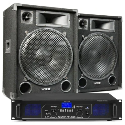Afbeelding van MAX15 DJ luidspreker en Bluetooth versterker combinatie 2000W