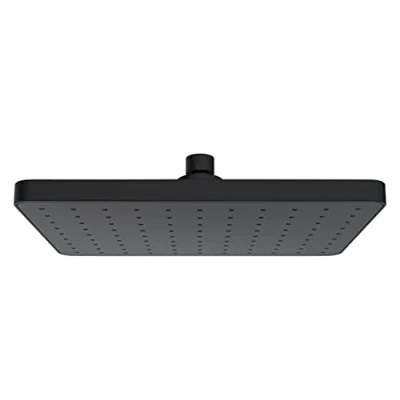 Afbeelding van WENKO Automatic Clean regendouchekop, anti kalkfunctie, vierkante douchekop met automatisch reinigingssysteem, verkwikkende regenwaterdouche, 25 x 17 cm in industriële flair, ABS zwart