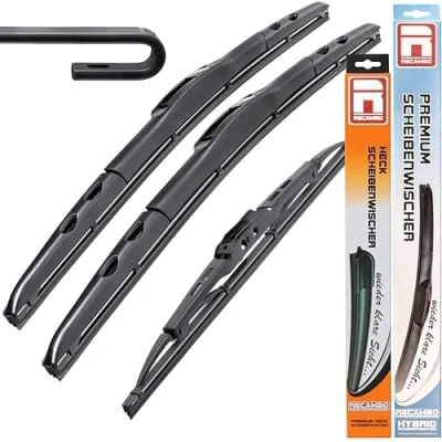 Afbeelding van HYBRID Ruitenwisser FLEX AERO compatibel met Mercedes A klasse W168 bouwjaar 1997 2004 350 mm 600 650 premium kwaliteit ruitenwisserbladen set RECAMBO