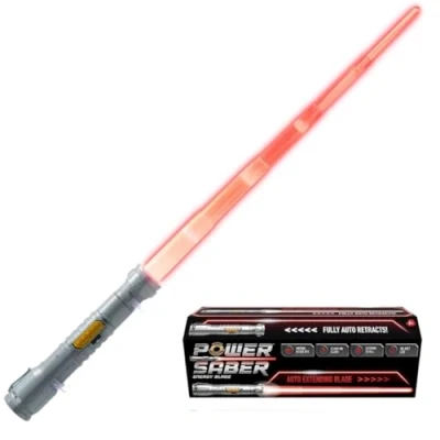Afbeelding van Goliath Power Saber Rood Verkleedaccessoire Schuift automatisch uit!