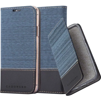 Afbeelding van Cadorabo Hoesje geschikt voor Apple iPhone 13 MINI in DONKERBLAUW ZWART Beschermhoes met magnetische sluiting, standfunctie en kaartvakje Book Case Cover Etui