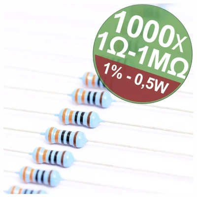 Afbeelding van Quadrios 22P083 Metaalfilmweerstand assortiment Axiaal bedraad 0.5 W 1 % set(s)