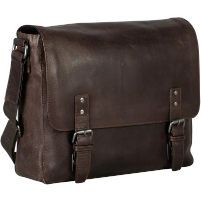 Afbeelding van Messenger bag kleptas aktetas laptoptas DAKOTA Bruin