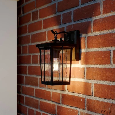 Afbeelding van Lindby Charmaine buitenwandlamp, goudbruin