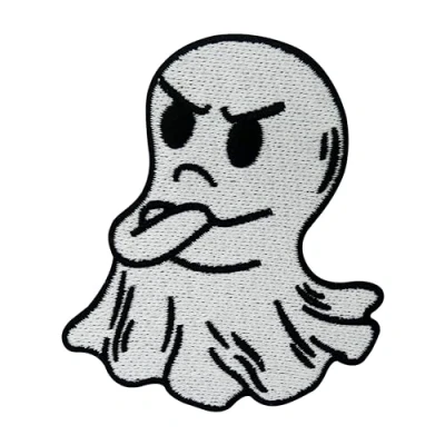 Afbeelding van Patch om op te strijken Angry Ghost Halloween patches, klein spook strijkplaatje, witte geest opstrijkbaar, schattige vampierpatches Finally Home