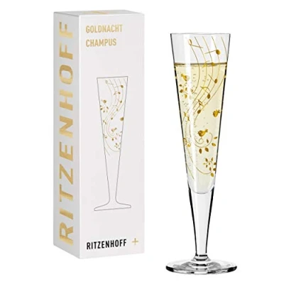 Afbeelding van Ritzenhoff 1078202 champagneglas 200 ml Serie Goldnacht nr. 2 elegant designerstuk met echt goud Made in Germany